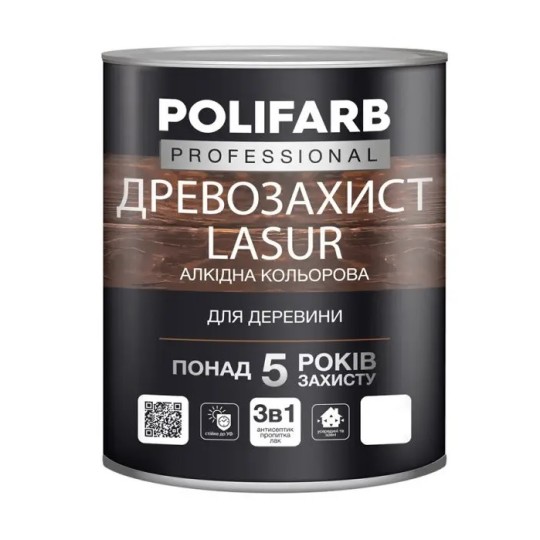Древозахист Polifarb лазур темний дуб 2 кг