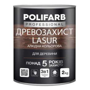 Древозахист Polifarb лазур тік 2 кг