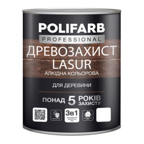Древозахист Polifarb лазур горіх 2 кг
