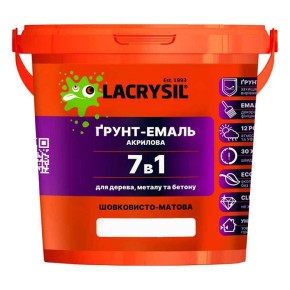 Грунт-емаль акрилова Lacrysil 7в1 RAL 9016 Біла 2.5 кг