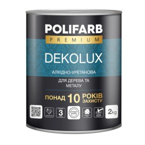 Емаль алкідно-уретанова Polifarb DekoLux біла 2 кг