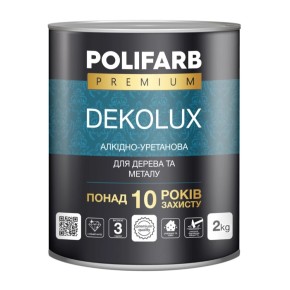 Емаль алкідно-уретанова Polifarb DekoLux вишнева 2 кг