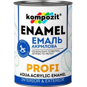 Эмаль акриловая Kompozit PROFI бежевая глянцевая 0.8 л