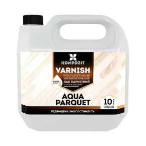 Лак паркетний поліуретановий Kompozit Aqua Parquett 3 л глянсовий