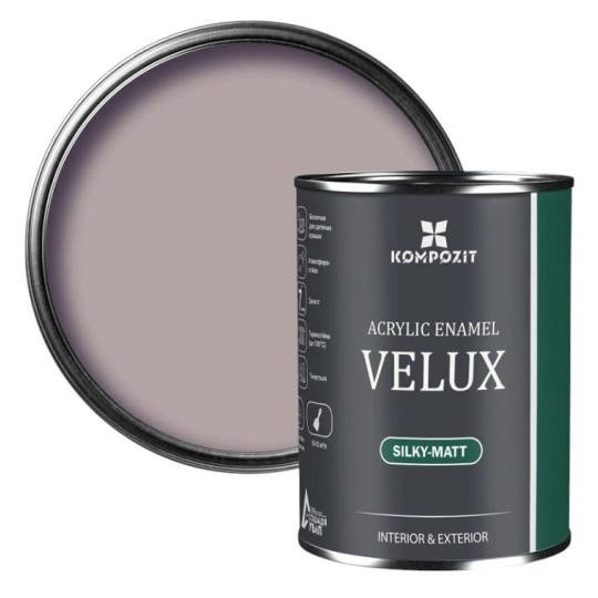 Эмаль акриловая Kompozit Velux шелковисто-матовая 105 миндаль 0.75 л