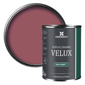 Эмаль акриловая Kompozit Velux шелковисто-матовая 131 пильная роза 0.75 л