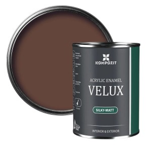 Эмаль акриловая Kompozit Velux шелковисто-матовая 133 фундук 0.75 л