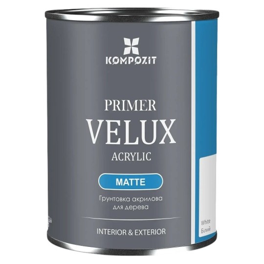 Грунтовка акрилова для дерева Kompozit Velux біла 0.75 л