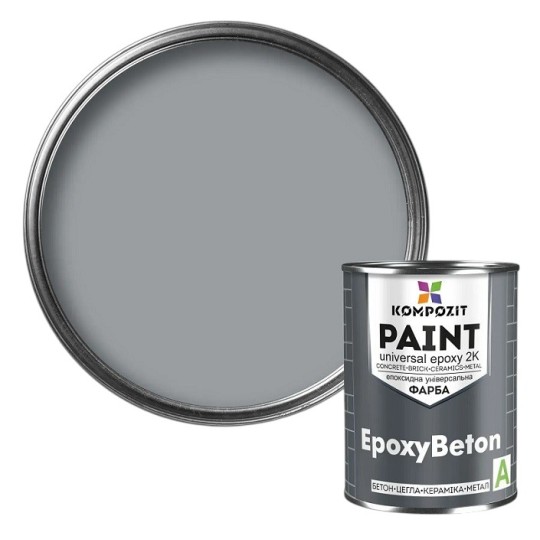 Фарба епоксидна Kompozit EpoxyBeton RAL 7040 сірий 1.2 кг