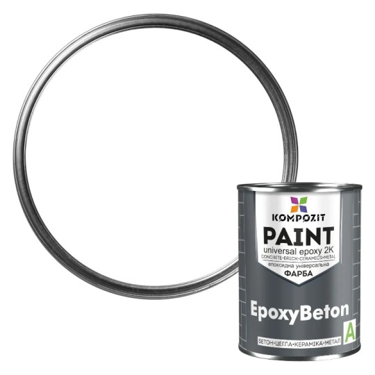 Фарба епоксидна Kompozit EpoxyBeton RAL 9016 білий 1.2 кг