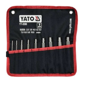 Набор пробойников отверстий Yato по коже 2.5–10 мм, 9 штук (YT-3590)
