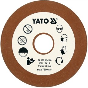 Диск точильный отрезных цепей YATO G 100 из керамики для станка YT-84990 (YT-84991)