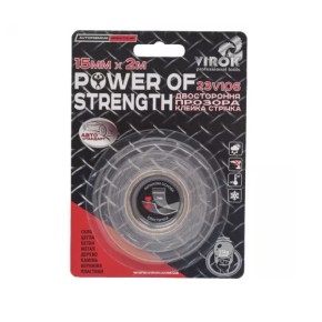Стрічка автомобільна двостороння Virok Power of strength 15 мм х 2 м (23V106)