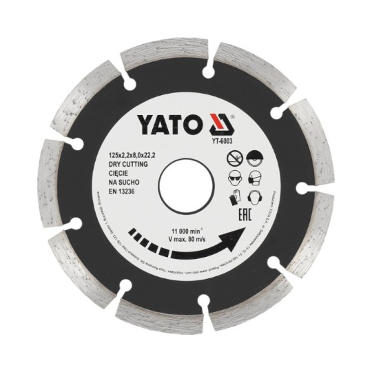 Круг алмазний вiдрiзний Yato Segment 125 мм (YT-6003)