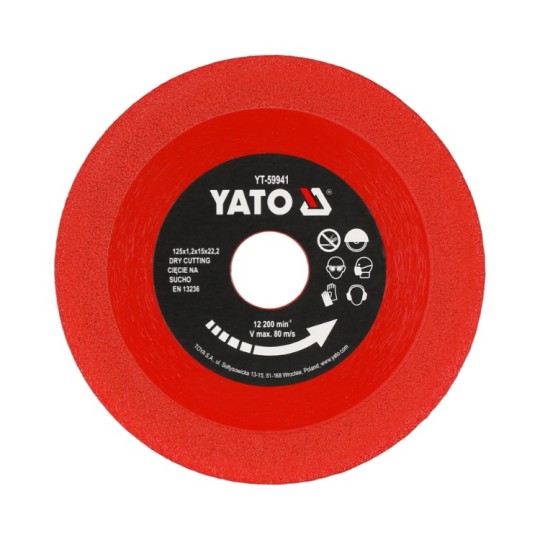 Круг алмазний вiдрiзний Yato 125 мм (YT-59941)