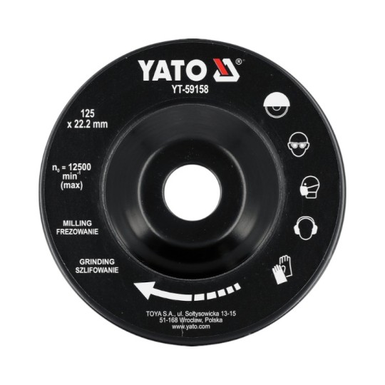 Диск-фреза Yato 125х22.2 мм к УШМ по дереву (YT-59158)