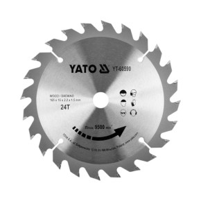 Диск пильный Yato 165 мм по дереву (YT-60590)