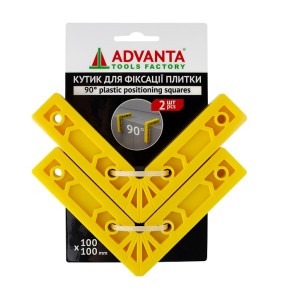 Кутик для фіксації плитки Advanta 100х100 мм 90 градусів 2 штуки (351000)