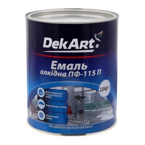 Эмаль алкидная DekArt светло-зеленая 2.8 кг ПФ-115П