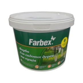 Фарба для садових дерев Farbex біла матова 7 кг