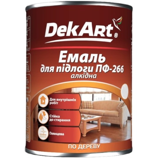 Емаль алкідна DekArt ПФ-266 жовто-коричнева 2.8 кг