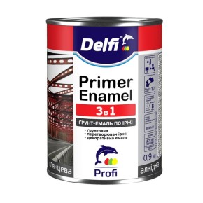 Грунт-эмаль по ржавчине 3 в 1 Delfi красная 0.9 кг