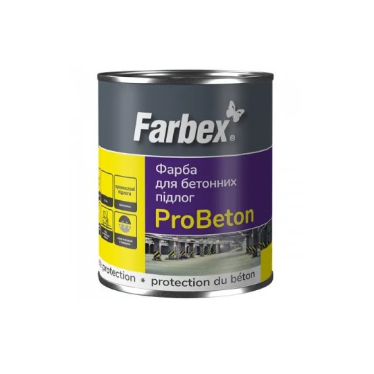 Краска Farbex ProBeton для бетонных полов светло-серая 2.8 кг.