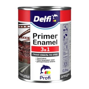 Грунт-эмаль по ржавчине 3 в 1 Delfi красно-коричневая 0.9 кг