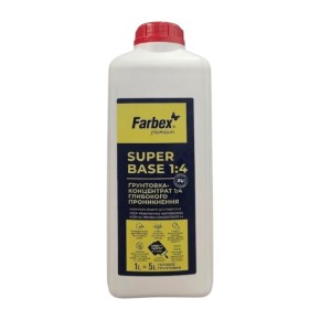 Грунтовка-концентрат Farbex SuperBase 1:4 ВДА глубокого проникновения 1 л
