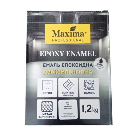 Эмаль эпоксидная двухкомпонентная Maxima Professional Epoxy Enamel серая 1.2 кг