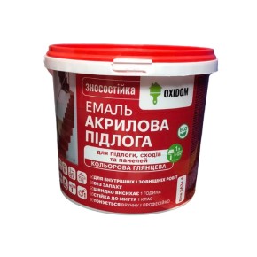 Эмаль акрил-полиуретановая для пола Oxidom белая (база А) 0.85 кг