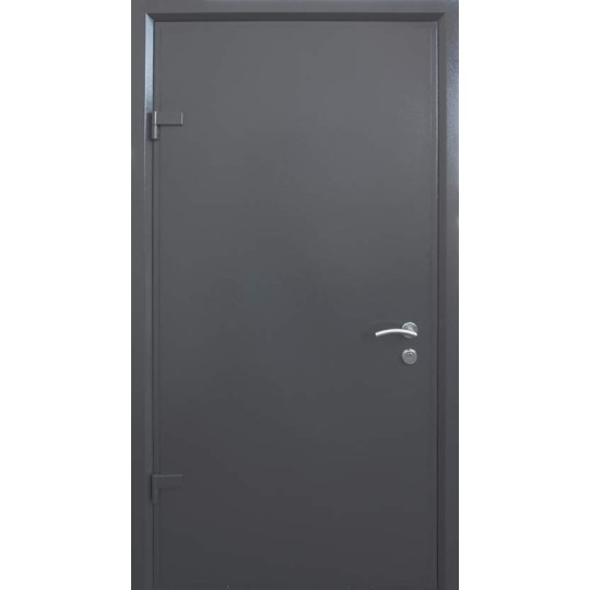 Двері вхідні металеві Techno-door RAL 9975 графіт 950 Ліві