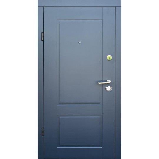 Двері Qdoors Еталон Соната 850 Пр антрацит/біле дерево