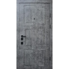 Дверь Qdoors Авангард Порто 850 Пр мрамор темный/белая эмаль (Ч/Б)