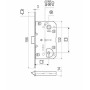 Замок міжкімнатний WC (нікель) MEDIANA EVOLUTION (B01102.50.06)