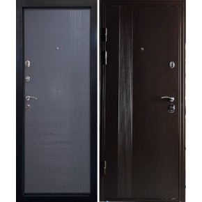 Двері мет/мдф БЦ-Синевір дуб грифель (960 L) з ручкою