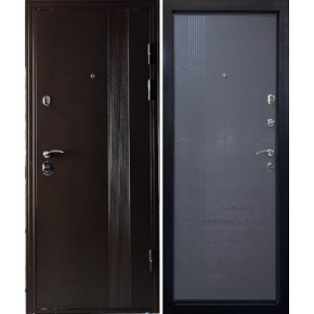  Дверь мет/мдф БЦ-Синевир дуб грифель (860 R) с ручкой