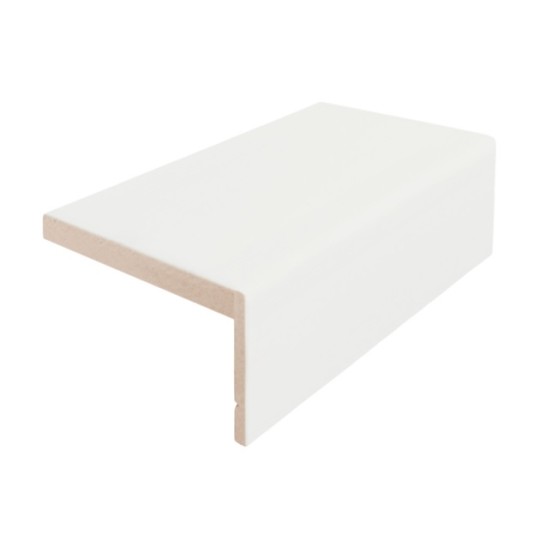 Плинтус прямоугольный телескопический PVC 2150х70х50 мм Белая структура