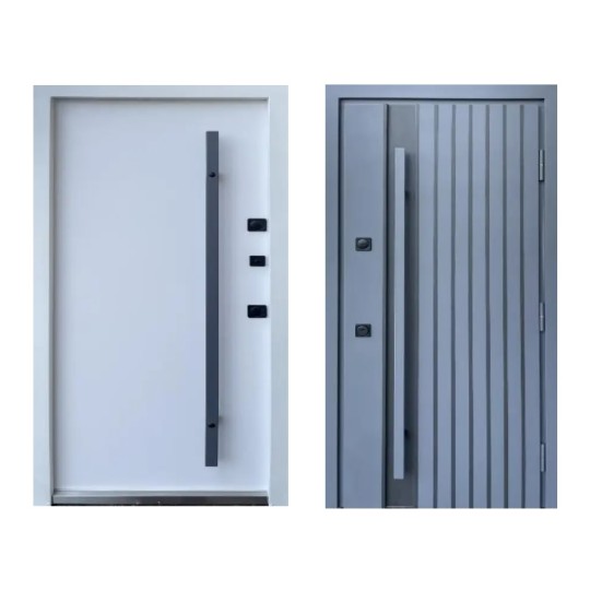 Дверь входная Qdoors Стронг Айрон Антрацит/Белый атлас 860 R