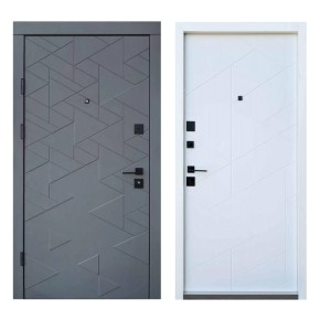 Двери входные Qdoors Ультра Фрост 850 L грифель/белое дерево