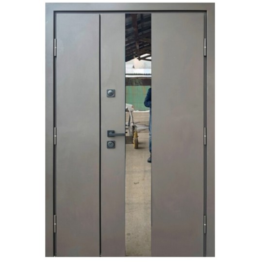 Дверь входная QDoors Стронг Вест 1200 R Коричневый/Дуб тёмный
