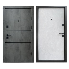 Дверь входная Qdoors Премиум Kale Комбі-Аk/Гладь 850 R оксид тёмный/бетон снежный