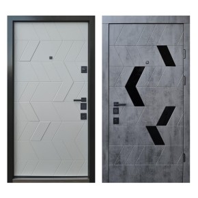 Двери входные Qdoors Авангард Конверс-Ak 850 R бетон тёмный/грей софт
