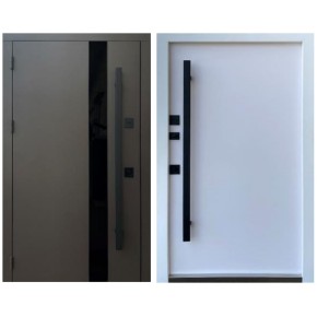 Двері вхідні Qdoors Стріт Елегант 850 L RAL8019/біла шагрень
