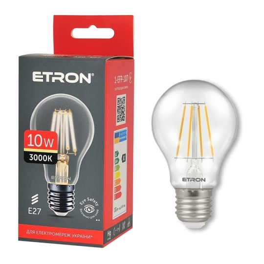 Лампа світлодіодна Etron Filament Power 10W 3000K E27 (1-EFP-107)