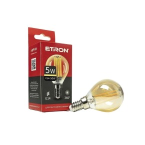 Лампа світлодіодна Etron Filament Power G45 E14 5W 2700K (1-EFP-184)