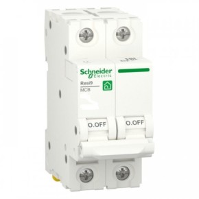 Автоматичний вимикач SCHNEIDER RESI9 32 А, 2P, С, 6кА R9F12232 (90018532)