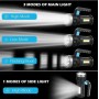 Фонарик аккумуляторный USB 3w+10+Cob 3000 Lumen