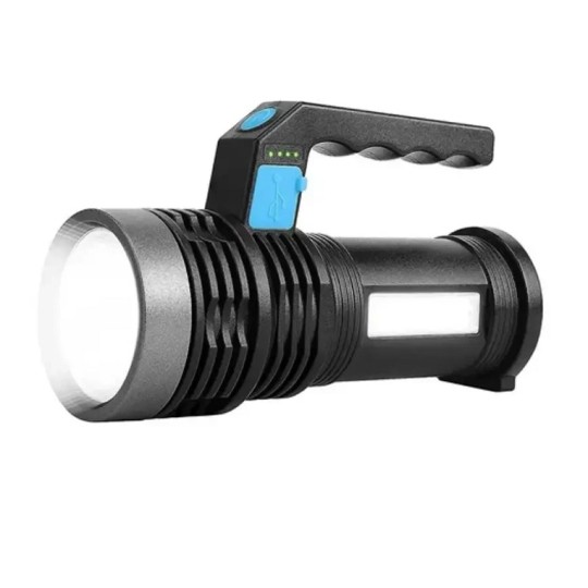 Фонарик аккумуляторный USB 3w+10+Cob 3000 Lumen