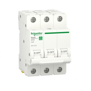 Автоматичний вимикач SCHNEIDER RESI9 25A, 3P, С, 6kA R9F12325 (90018540)